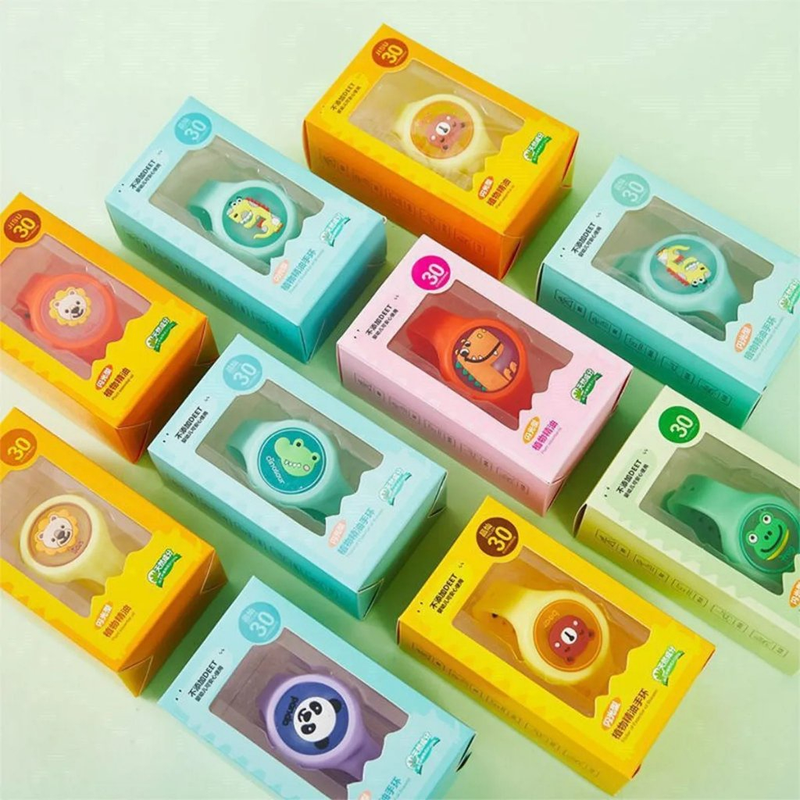 Pulseira Relógio Infantil Repelente de Mosquito Colorido