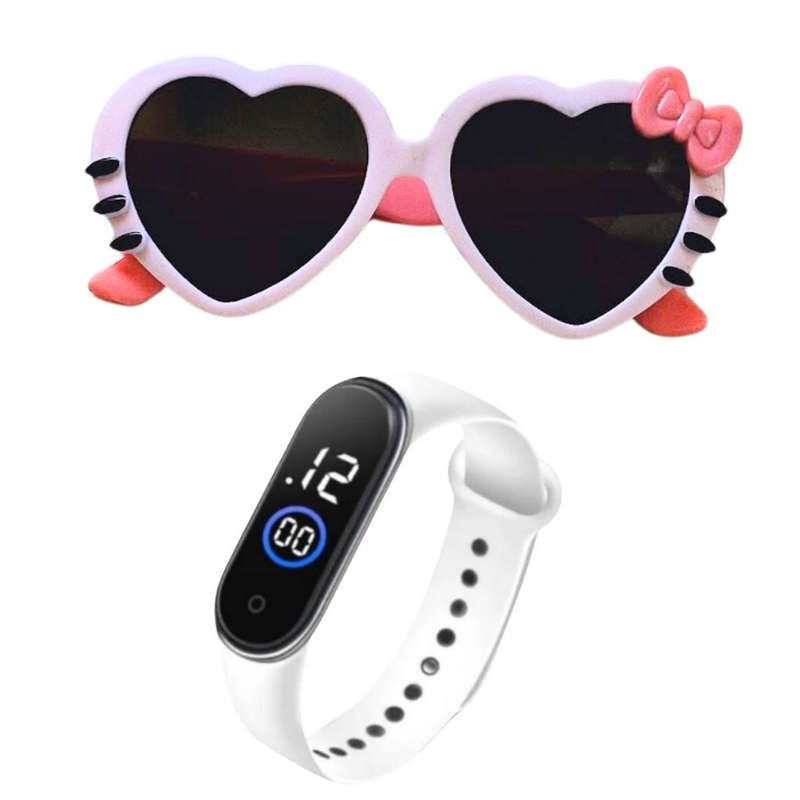 Kit Óculos de Sol Infantil + Relógio de LED