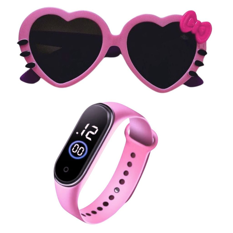 Kit Óculos de Sol Infantil + Relógio de LED