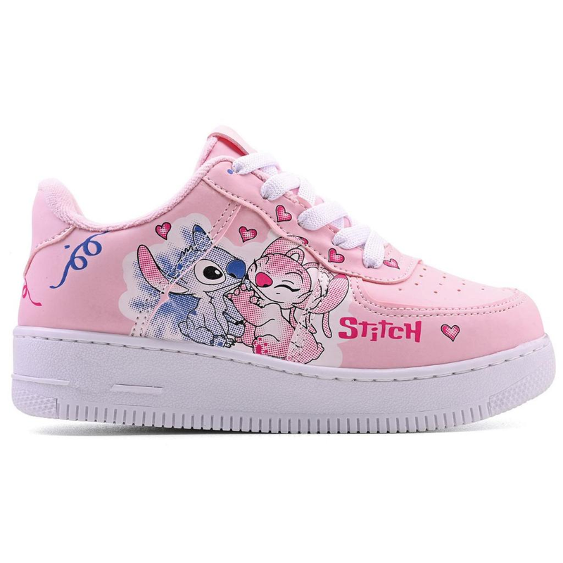 Tênis Infantil Confortável Stitch Primeira Linha Original Escolar Meninas Feminino