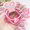 Kit 48 pulseiras lindas infantis de miçanga