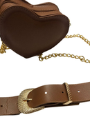 Kit Bolsa Com Cinto Blogueirinha Moda Tendencia Infantil Luxo Mini Diva