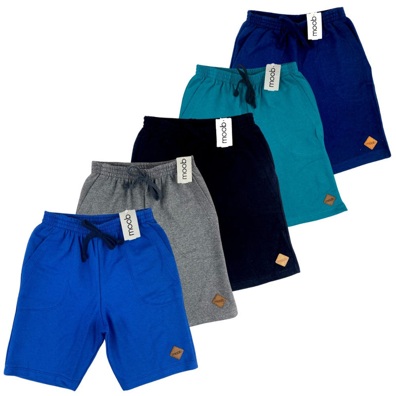 Kit com 5 Bermudas de Moletom Infantil e Juvenil